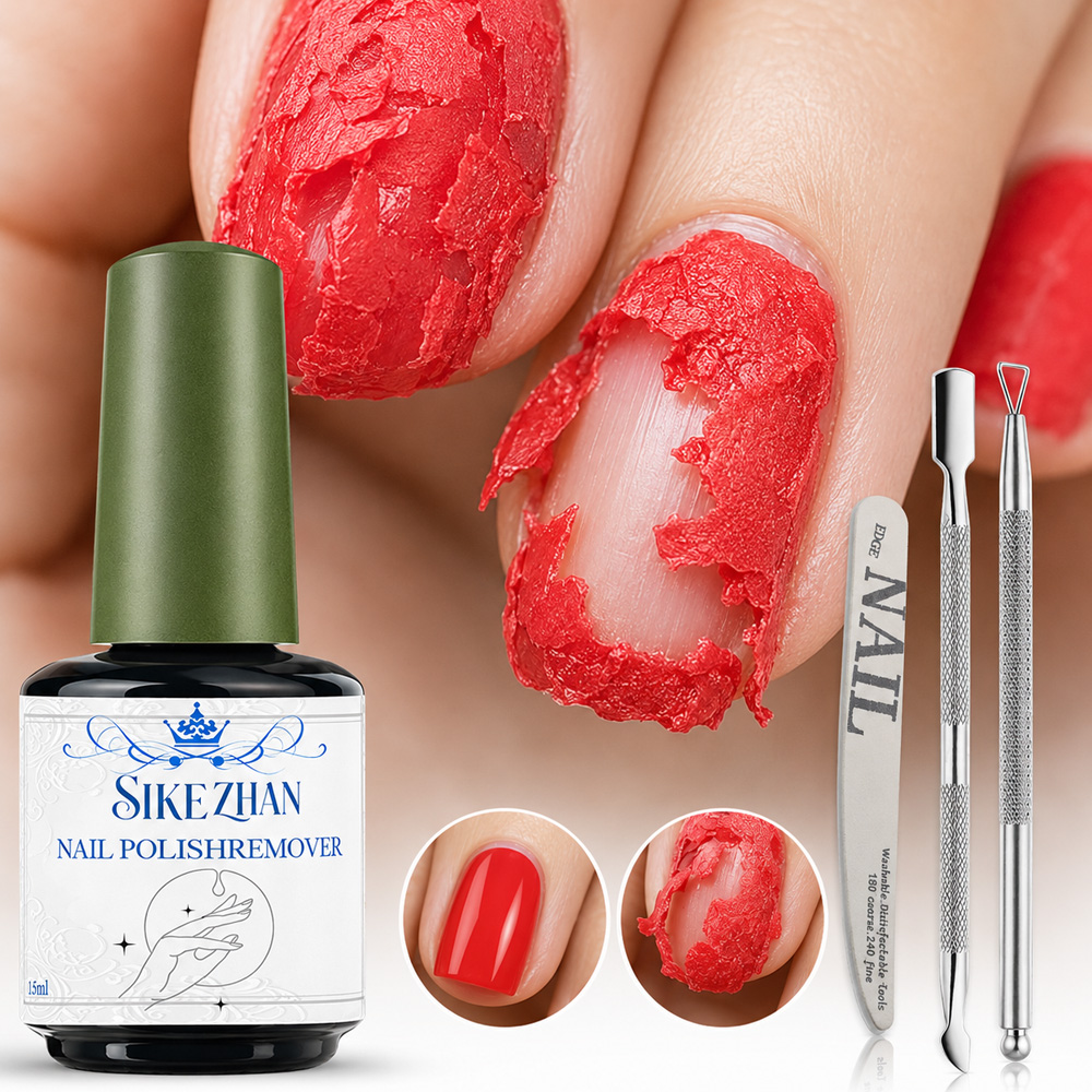 Nail Art Gel Polish - シケザン ファストマジックジェルリムーバー クイッククリーン UVジェルポリッシュ アクリルソークオフ ベース＆トップコート