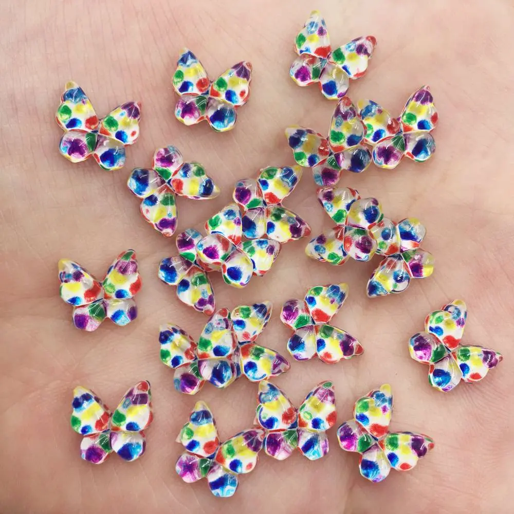 カワイイミニバタフライフラットバックラインストーン、レジング - Nail Art Overlay のレビューと価格
