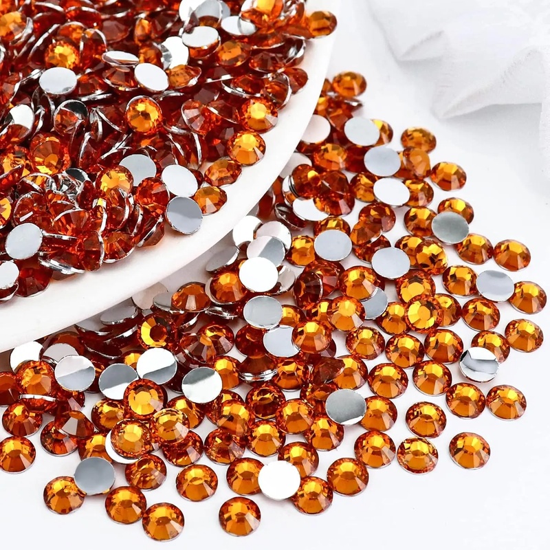 オレンジ色のシルバーフラットバック樹脂ラインストーン 2mm - Nail Art Orange のレビューと価格