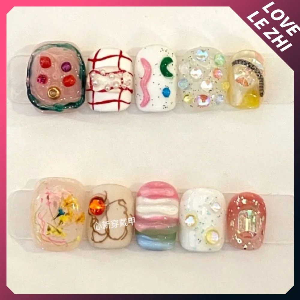 10 個 DIY 創造性面白いマッシュアップカラーショートラ - Nail Art Love のレビューと価格