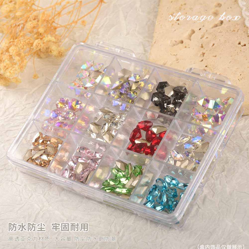 空のプラスチック製オーガナイザーボックス、y2kネイルアート - Nail Art Overlay のレビューと価格