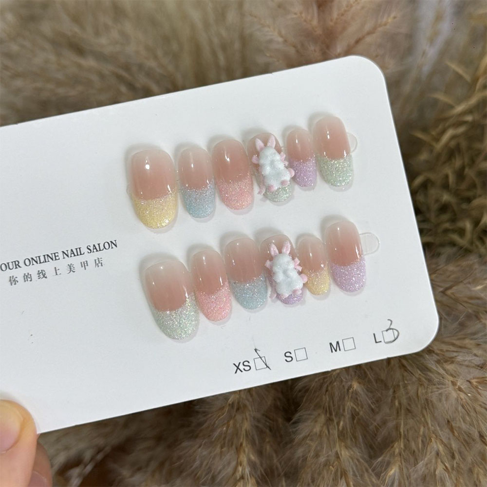 かわいい甘いガーリッシュスタイルグリッター 3D フラワーベ - Nail Art Love のレビューと価格