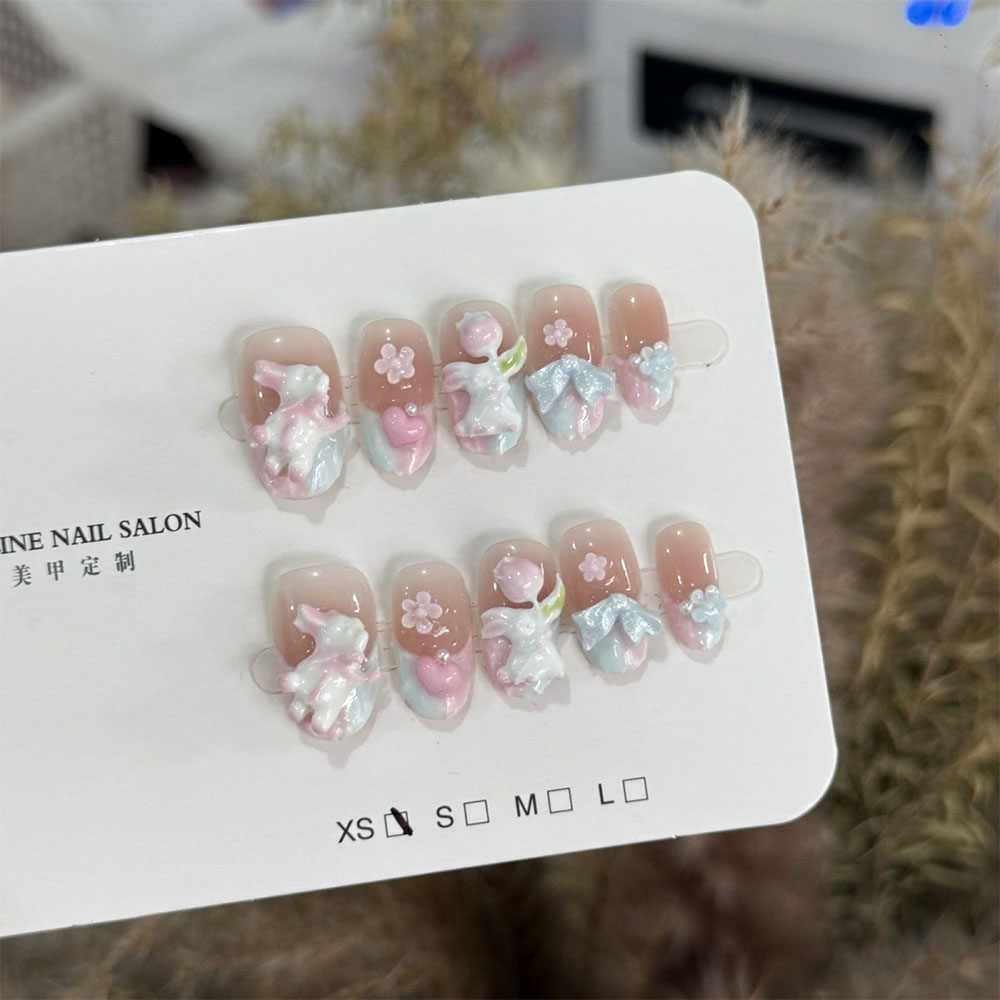 かわいい甘いガーリッシュスタイルグリッター 3D フラワーベ - Nail Art Love のレビューと価格