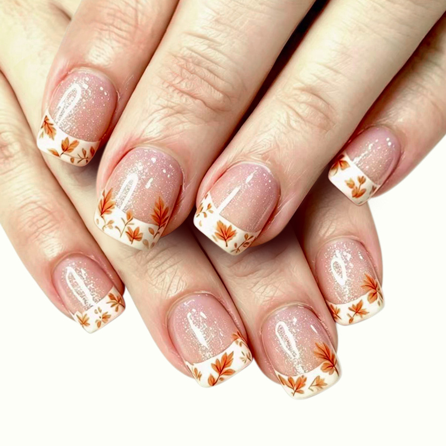24枚入り バーントオレンジ プレイド シャイニーパウダー  - Nail Art Orange のレビューと価格