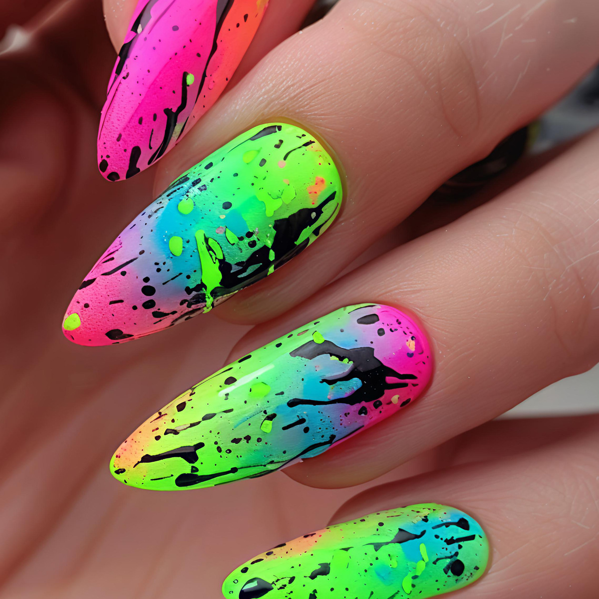 女性・女の子向けミディアムサイズのY2Kグラデーショングリー - Nail Art Orange のレビューと価格