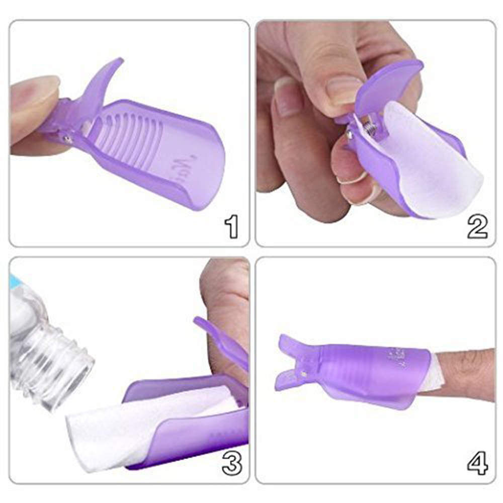 10個入り プラスチック製 ネイルアート ソークオフ キャッ - Nail Art Gel Polish のレビューと価格
