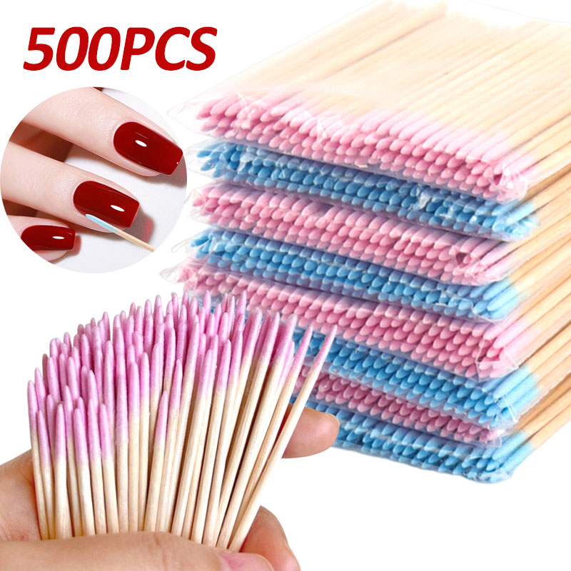 500-100個入り ピンク ダブルヘッド ネイルアート キ - Nail Art Orange のレビューと価格