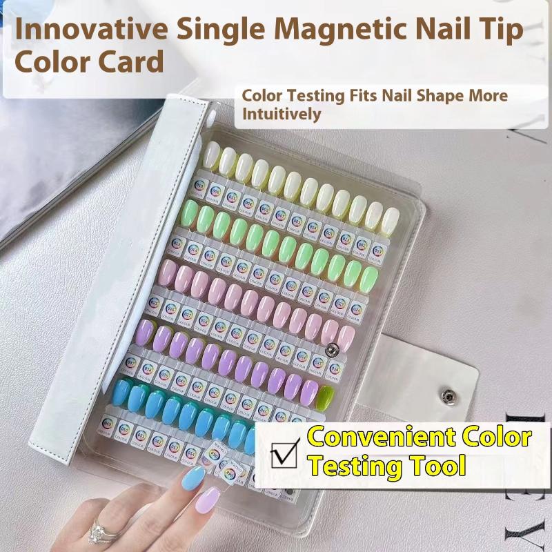 48/96/144/192色 マグネット式ネイルチップ見本帳 - Nail Art Overlay のレビューと価格