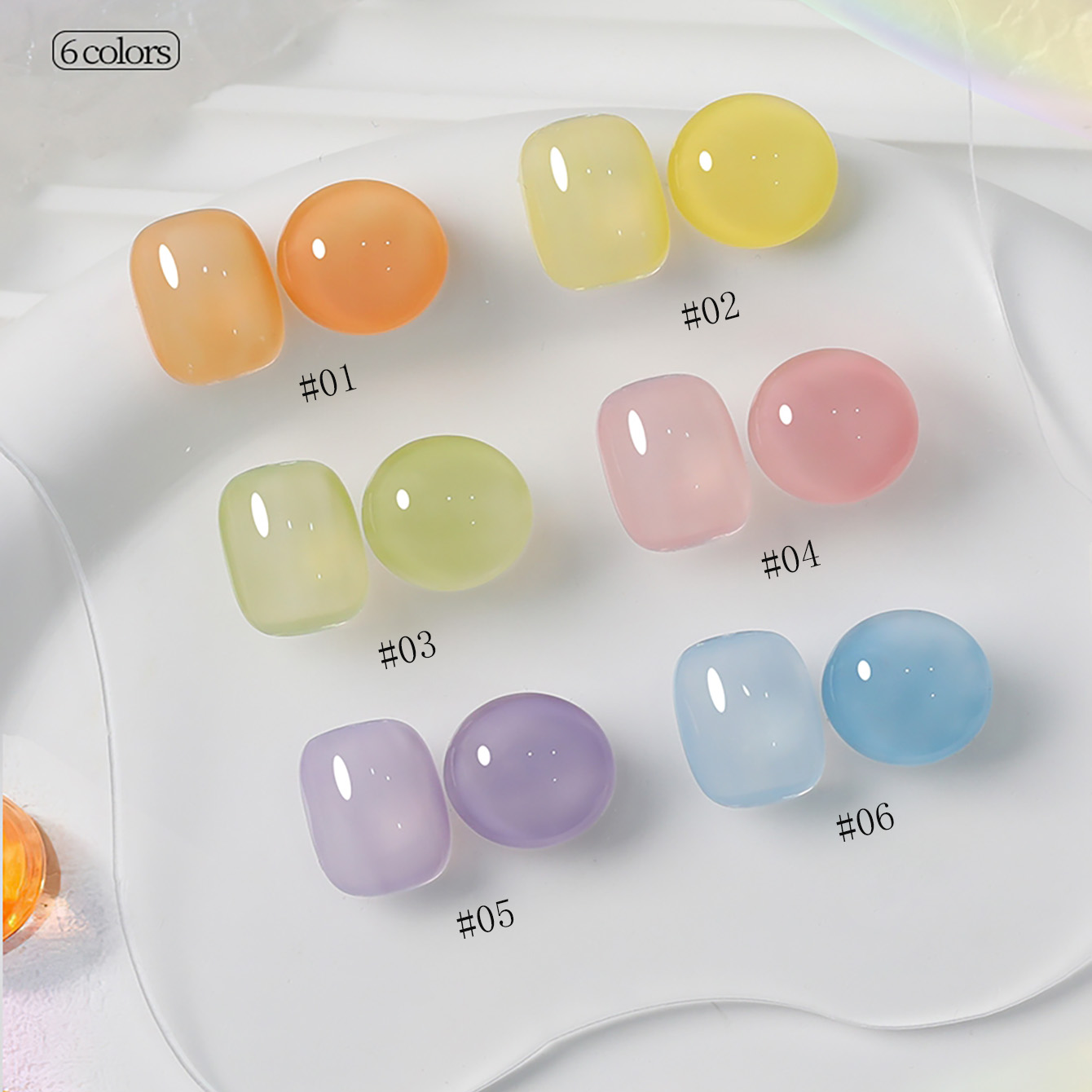 1-6 個 PSK 新マカロンキャンディーオレンジジェルネイ - Nail Art Orange のレビューと価格