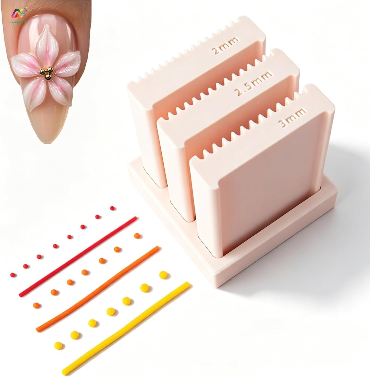 2-in-1 ミニクレイボール＆ストリップビーズローラー ポ - Nail Art Overlay のレビューと価格